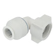 Plumbright 15mm x 3/4" BSP Tap Swivel Elbow Union White plastic