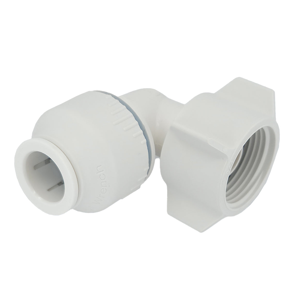 Plumbright 15mm x 3/4" BSP Tap Swivel Elbow Union White plastic