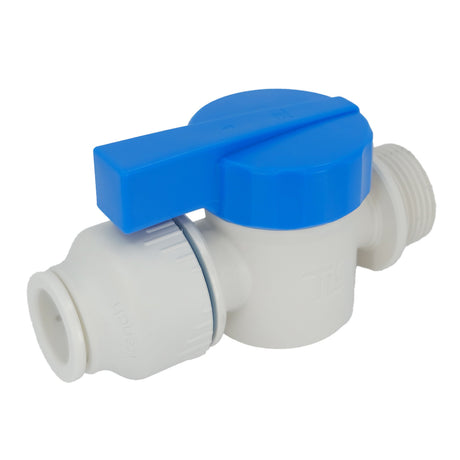 Plumbright Washing Machine Tap 15mm x 3/4" White White plastic