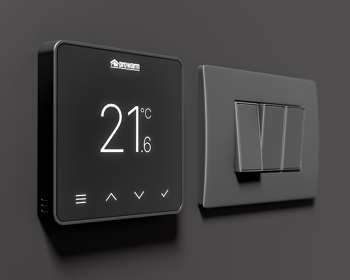 ProWarm Touch IQ S Series - Black Wifi Thermostat