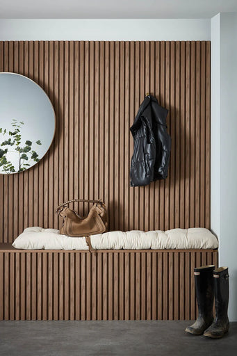 ProWarm Waterproof Slatted Wood Wall Panel (Pack of 3) - 2400mm x 170mm x 19mm
