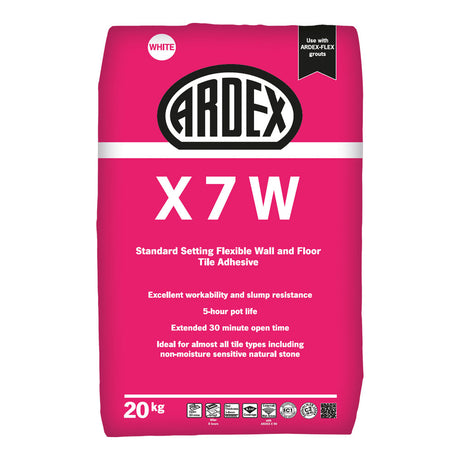 ARDEX X 7 - Flexible Cement-Based Tile Adhesive - FULL PALLET 50 X 20kg Bags