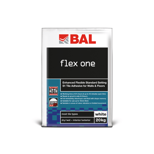 BAL Flex One Tile Adhesive - White
