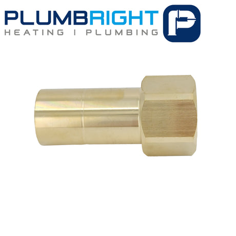 Plumbright 22mm x 3/4" BSP Brass Female Stem Adaptor DZR