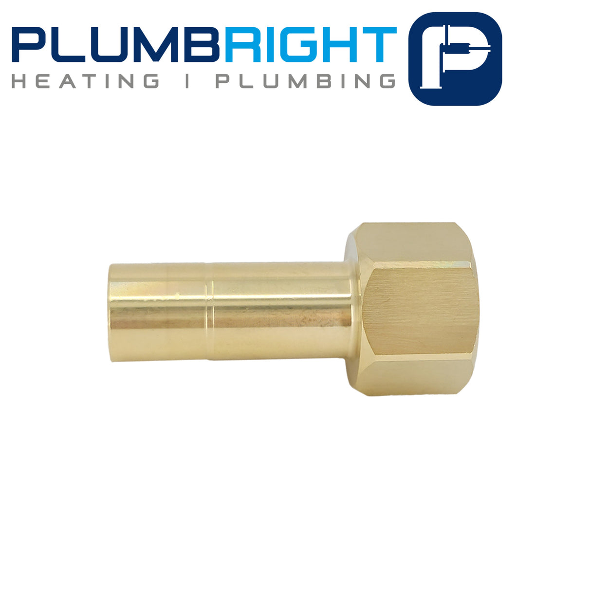 Plumbright 15mm x 1/2" BSP Brass Female Stem Adaptor DZR