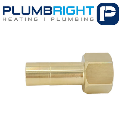 Plumbright 15mm x 1/2" BSP Brass Female Stem Adaptor DZR