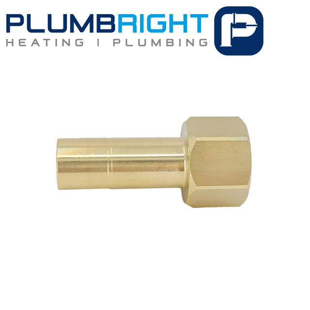 Plumbright 15mm x 1/2" BSP Brass Female Stem Adaptor DZR