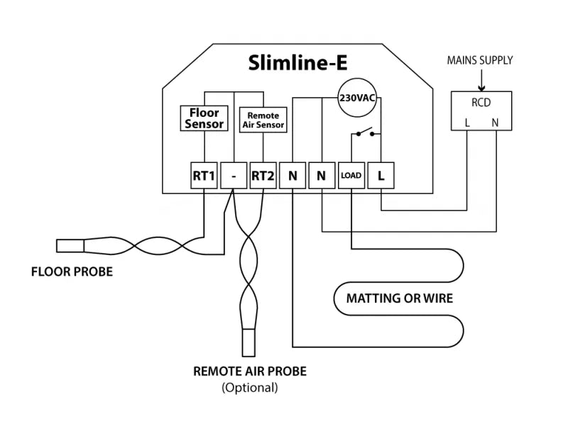 Heatmiser Slimline-E Programmable Thermostat V3