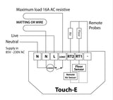 Heatmiser Touch-E Programmable Touchscreen Thermostat
