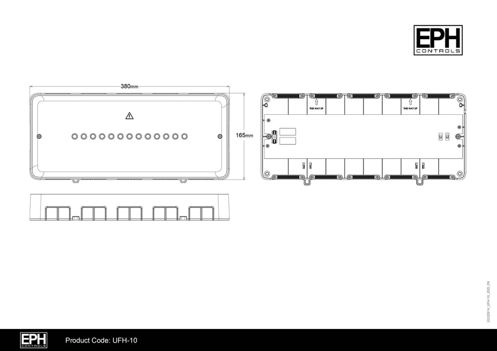 EPH Underfloor Heating Wiring Centre - 10 Zone